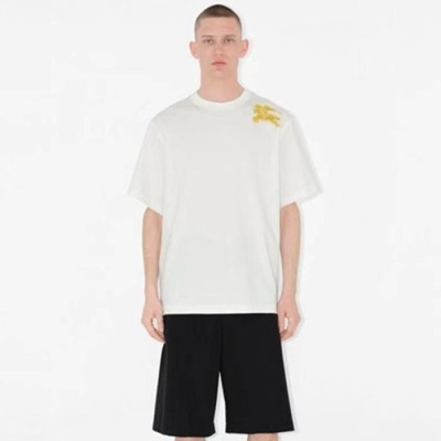 버버리 남성 화이트 반팔 티셔츠 - Burberry Mens White Tshirts - buc688x