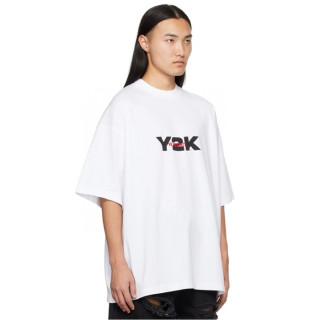 베트멍 남/녀 화이트 반팔 티셔츠 - Vetements Unisex White Tshirts - vec726x