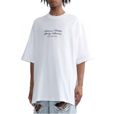 베트멍 남/녀 반팔 티셔츠 - Vetements Unisex Over Size Tshirts - vec727x